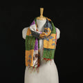 Bengal Kantha Handwork Patchwork Reversible Silk Stole 41
