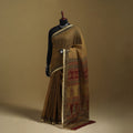 Bagh Hand Block Print Natural Dyed Kota Doria Cotton Saree 27