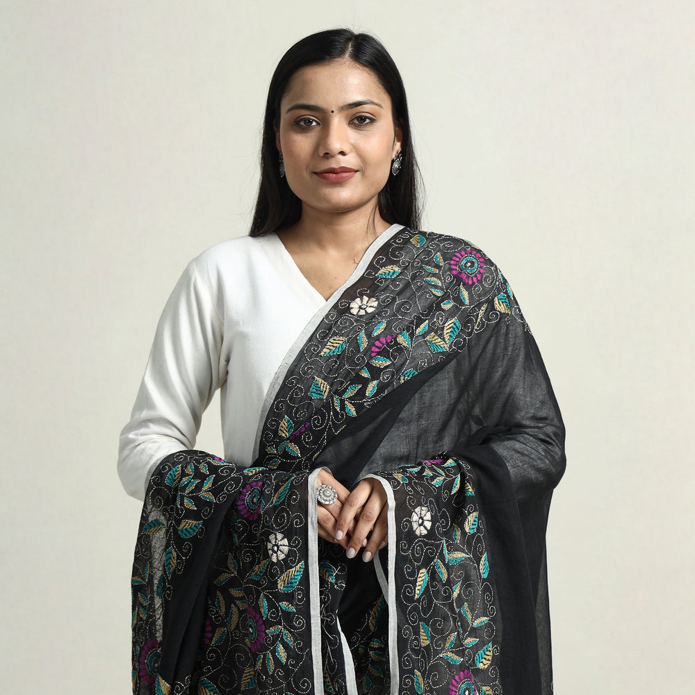 kantha embroidery dupatta