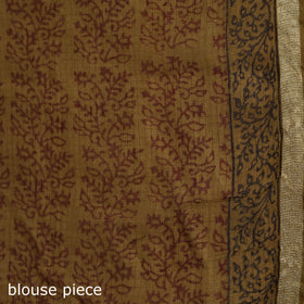 Bagh Hand Block Print Natural Dyed Kota Doria Cotton Saree 27