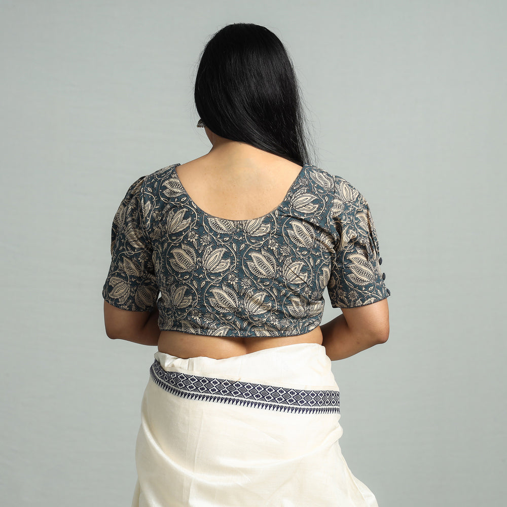 Kalamkari Printed Cotton Stitched Blouse
