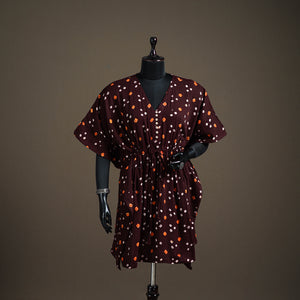 Bandhani Tie-Dye Cotton Kaftan (Medium) 100