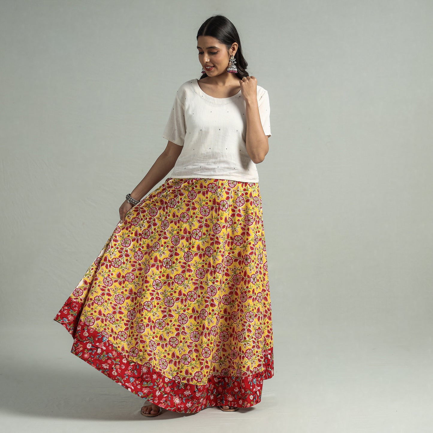 sanganeri cotton skirt 