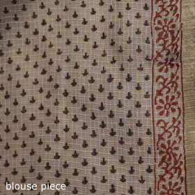 Bagh Hand Block Print Natural Dyed Kota Doria Cotton Saree 28