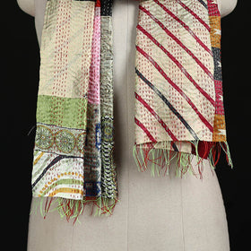 Bengal Kantha Handwork Patchwork Reversible Silk Stole 49