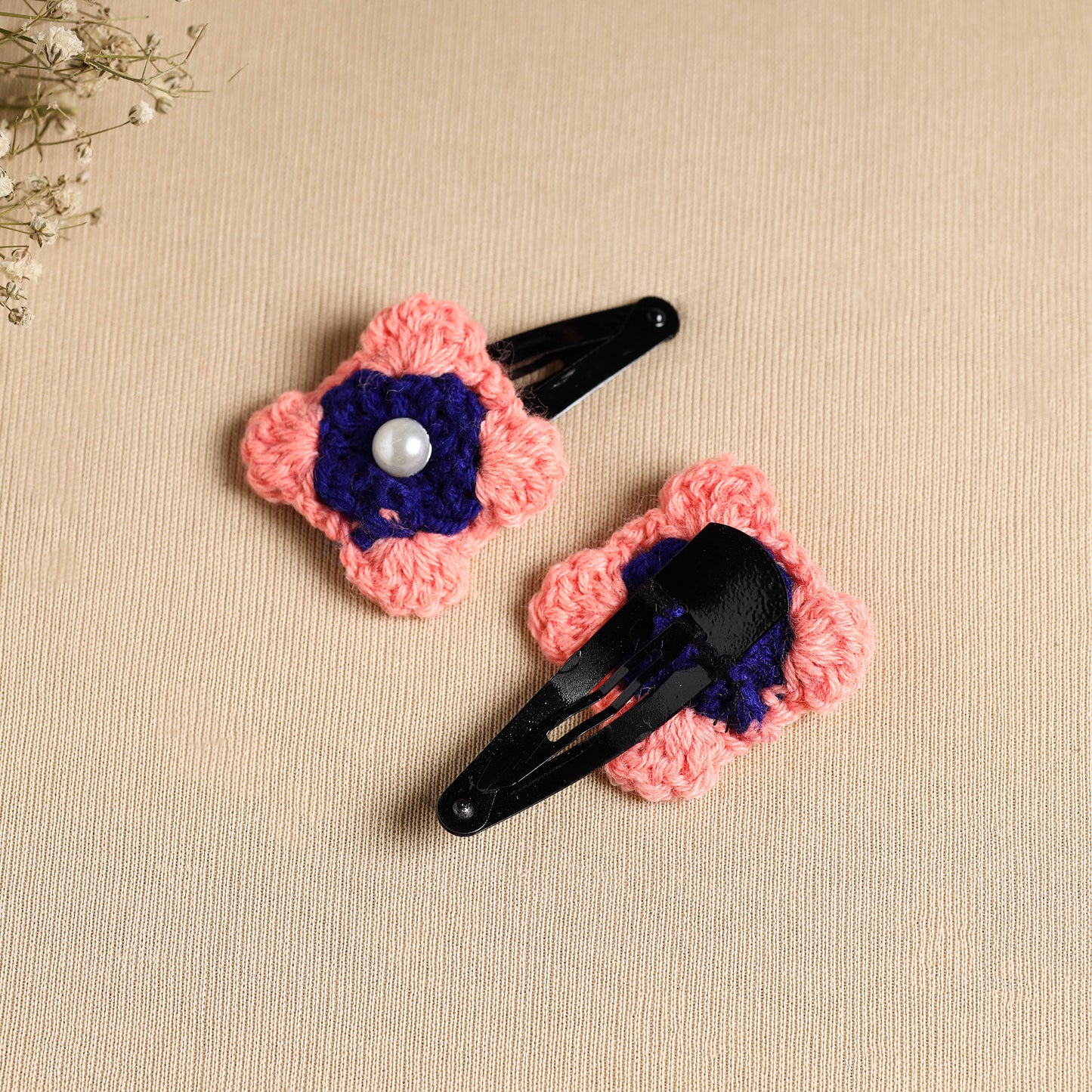 Handcrafted Crochet Tik-Tak Hair Clip (set of 2) 02