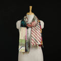 Bengal Kantha Handwork Patchwork Reversible Silk Stole 49