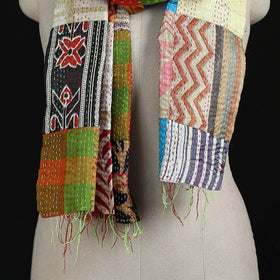 Bengal Kantha Handwork Patchwork Reversible Silk Stole 53