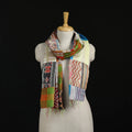 Bengal Kantha Handwork Patchwork Reversible Silk Stole 53