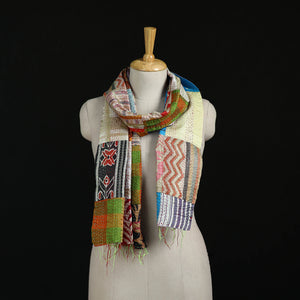 Bengal Kantha Handwork Patchwork Reversible Silk Stole 53