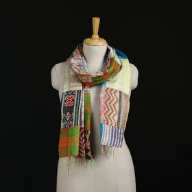 Bengal Kantha Handwork Patchwork Reversible Silk Stole 53