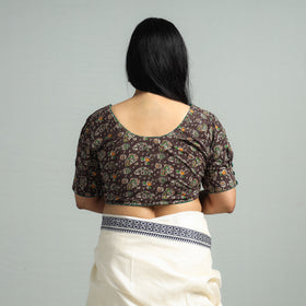 Brown - Kalamkari Printed Cotton Stitched Blouse