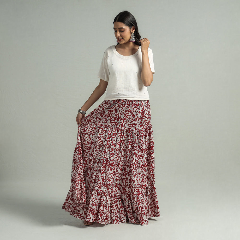 sanganeri long skirt 