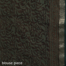 Bagh Hand Block Print Natural Dyed Kota Doria Cotton Saree 29