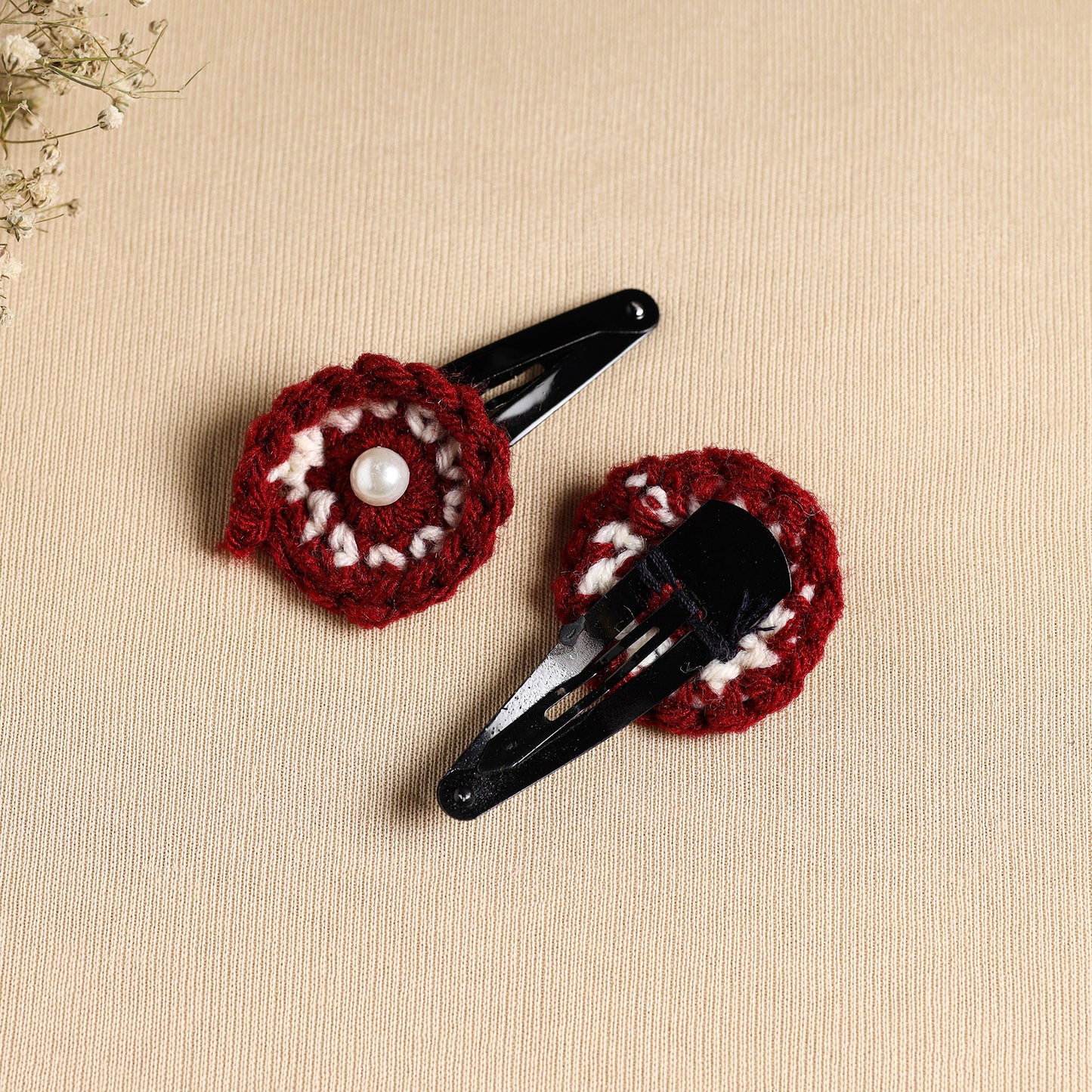 Handcrafted Crochet Tik-Tak Hair Clip (set of 2) 04