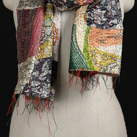 Bengal Kantha Handwork Patchwork Reversible Silk Stole 58