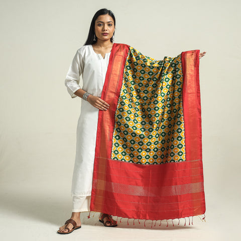 ikat silk dupatta