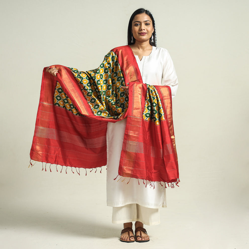 ikat silk dupatta