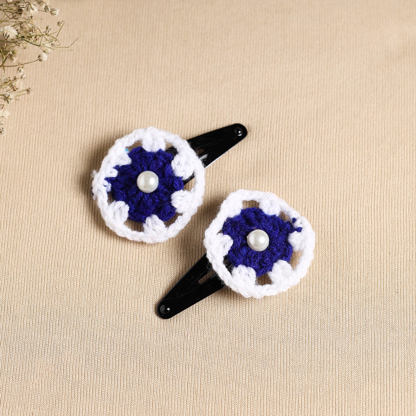 Handcrafted Crochet Tik-Tak Hair Clip (set of 2) 06