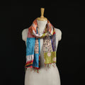 Bengal Kantha Handwork Patchwork Reversible Silk Stole 59