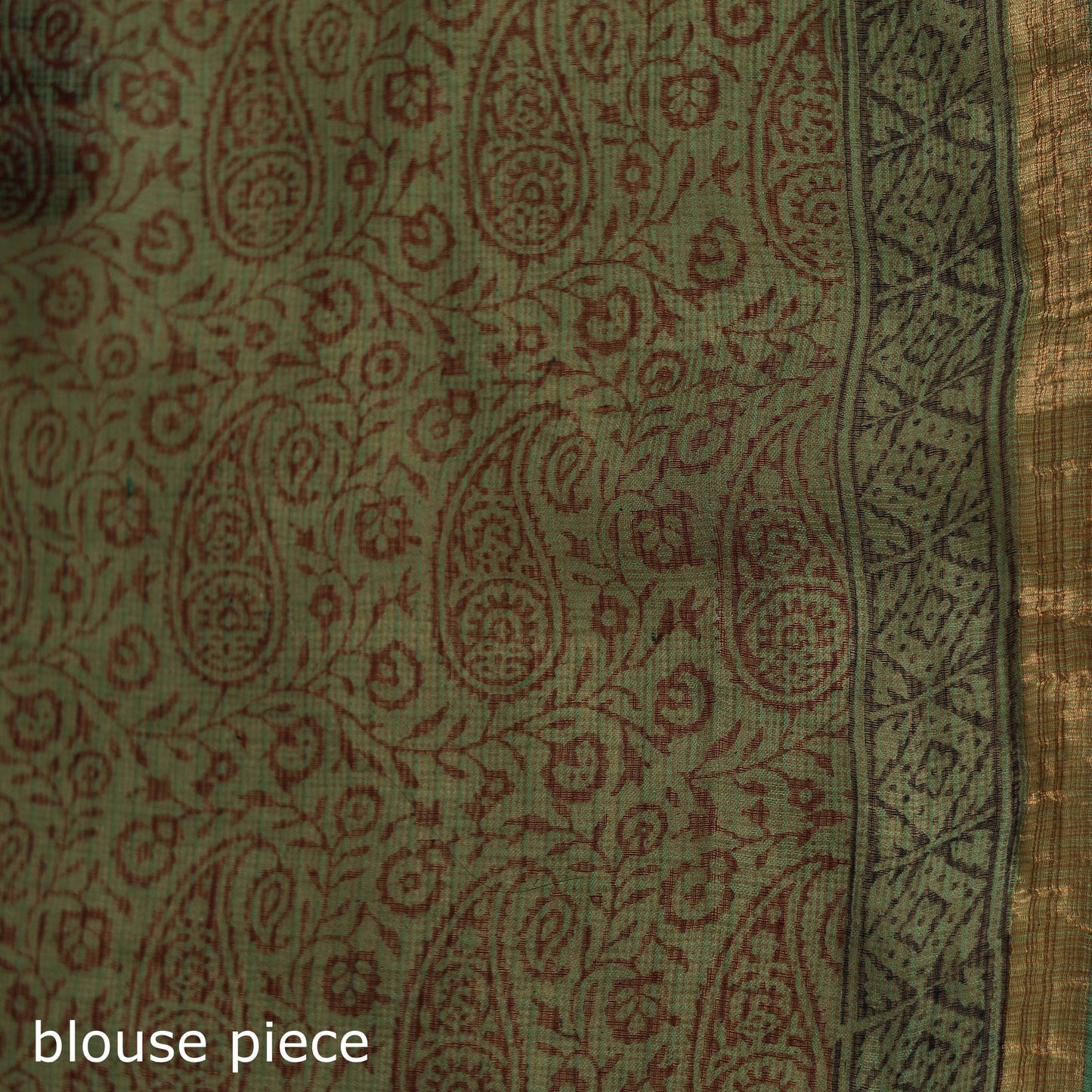 Bagh Hand Block Print Natural Dyed Kota Doria Cotton Saree 30