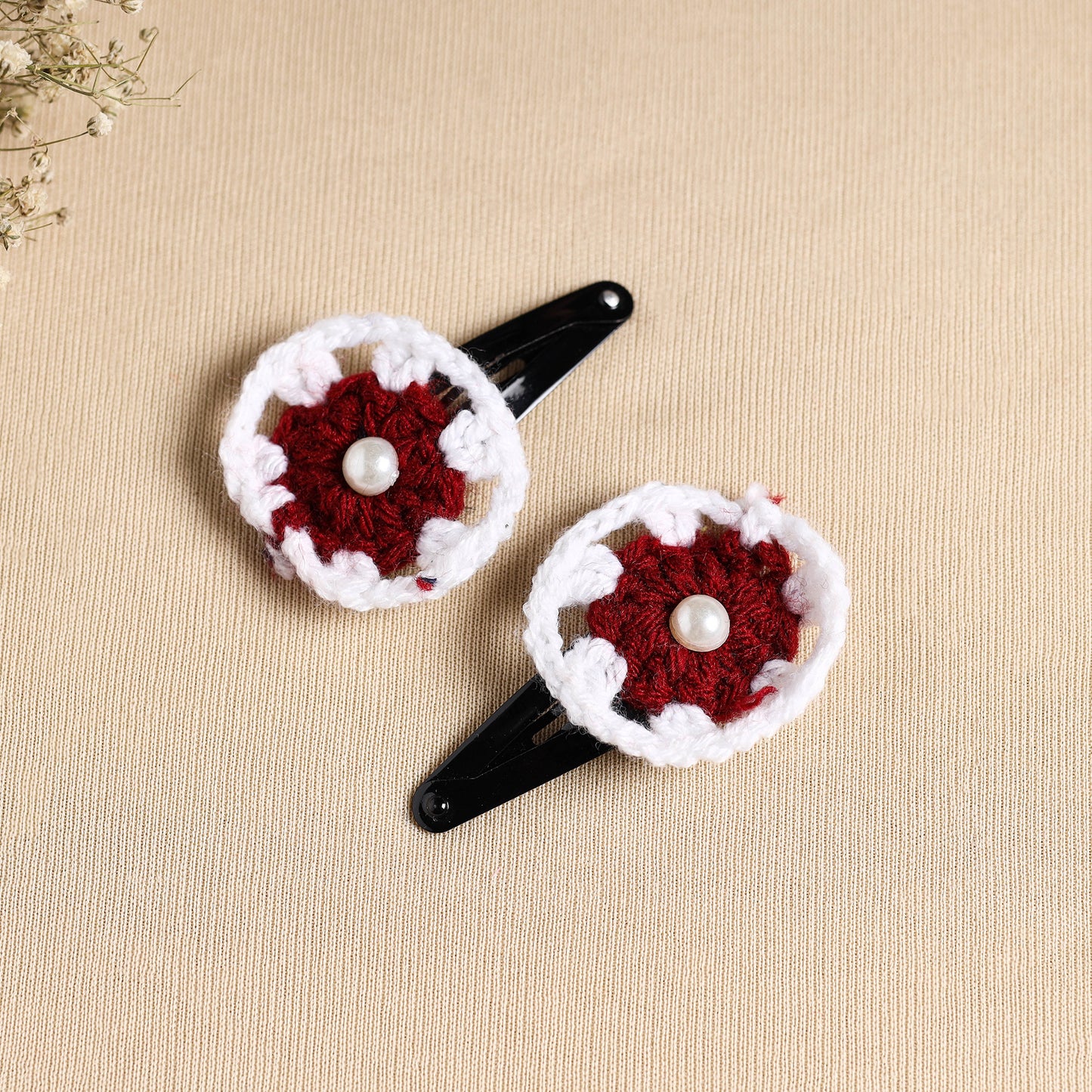 Handcrafted Crochet Tik-Tak Hair Clip (set of 2) 07