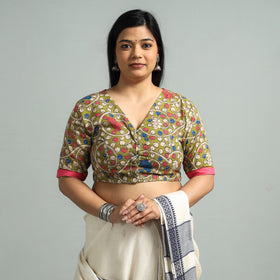 Buy Kalamkari Printed Cotton Stitched Blouse 