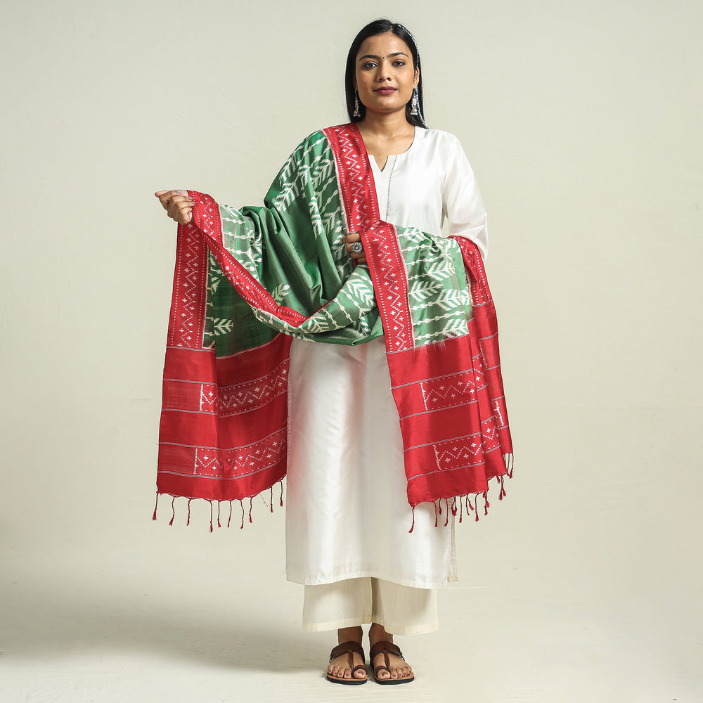 ikat silk dupatta