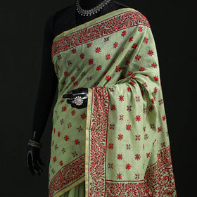 Bengal Kantha Hand Embroidery Silk Cotton Chapa Work Saree 35