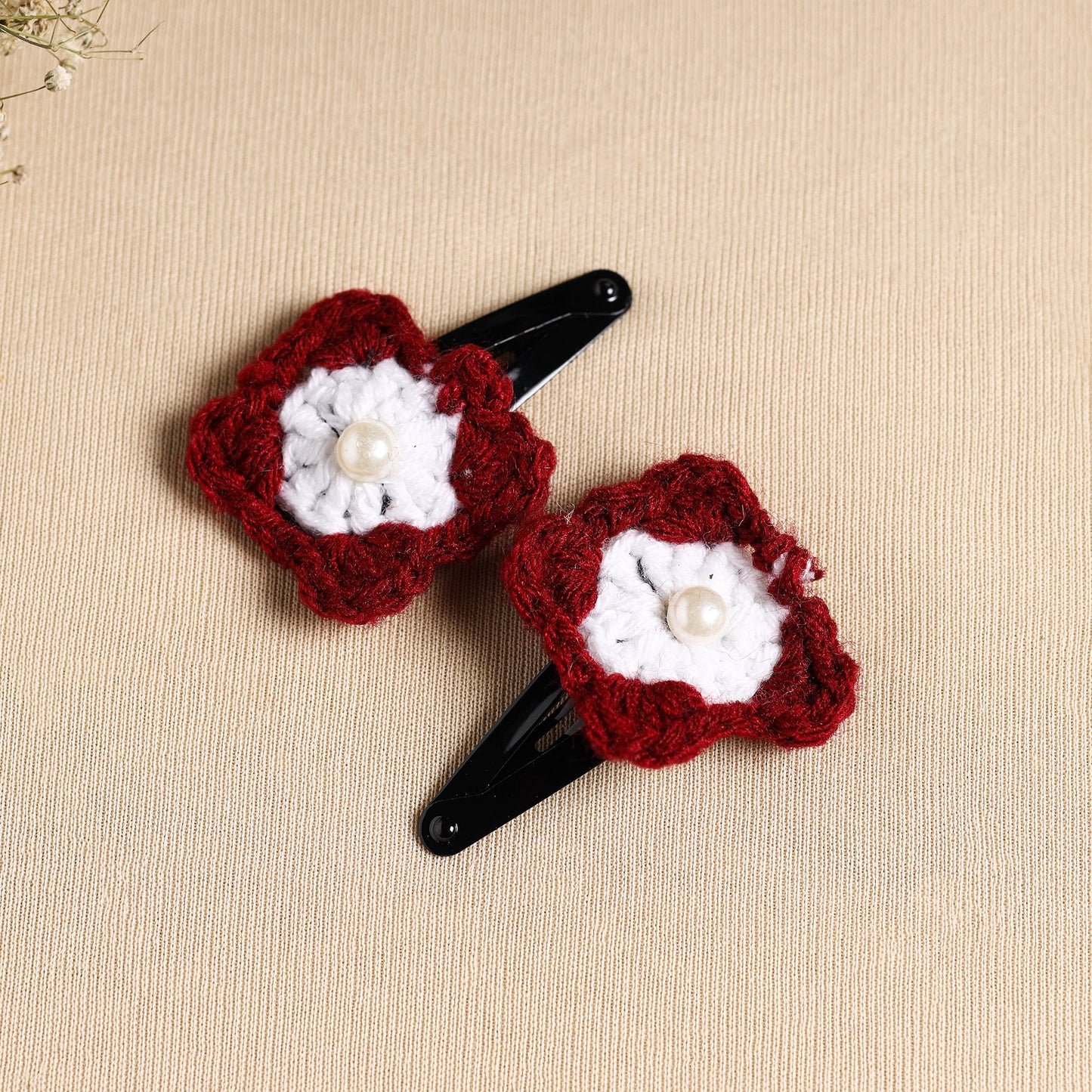 Handcrafted Crochet Tik-Tak Hair Clip (set of 2) 09