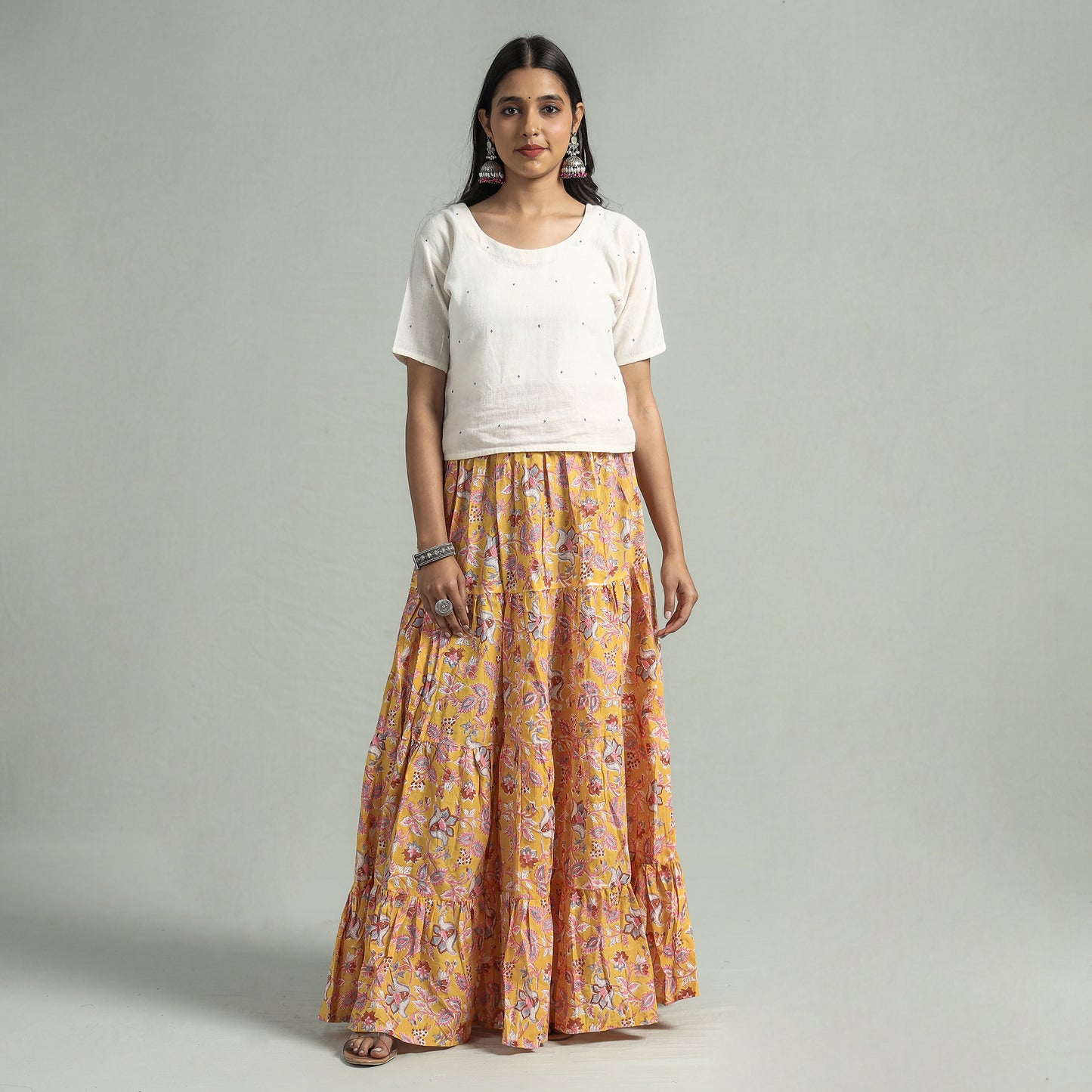 sanganeri long skirt 