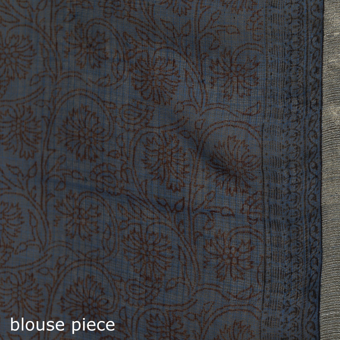 Bagh Hand Block Print Natural Dyed Kota Doria Cotton Saree 31