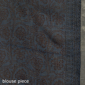 Bagh Hand Block Print Natural Dyed Kota Doria Cotton Saree 31