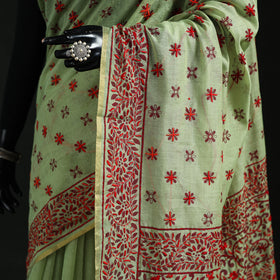 Bengal Kantha Hand Embroidery Silk Cotton Chapa Work Saree 35