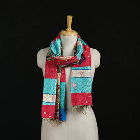 Bengal Kantha Handwork Patchwork Reversible Silk Stole 64