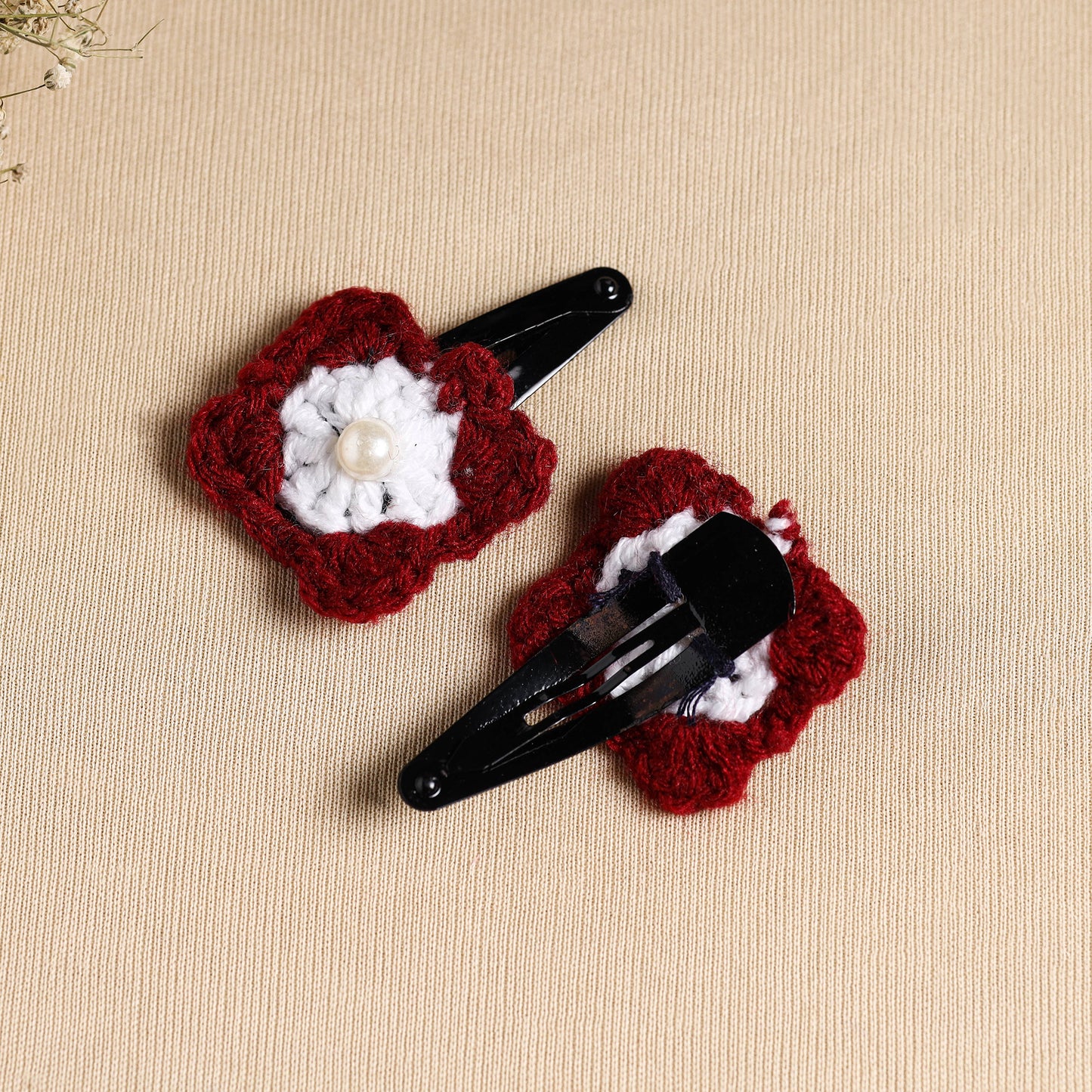 Handcrafted Crochet Tik-Tak Hair Clip (set of 2) 09