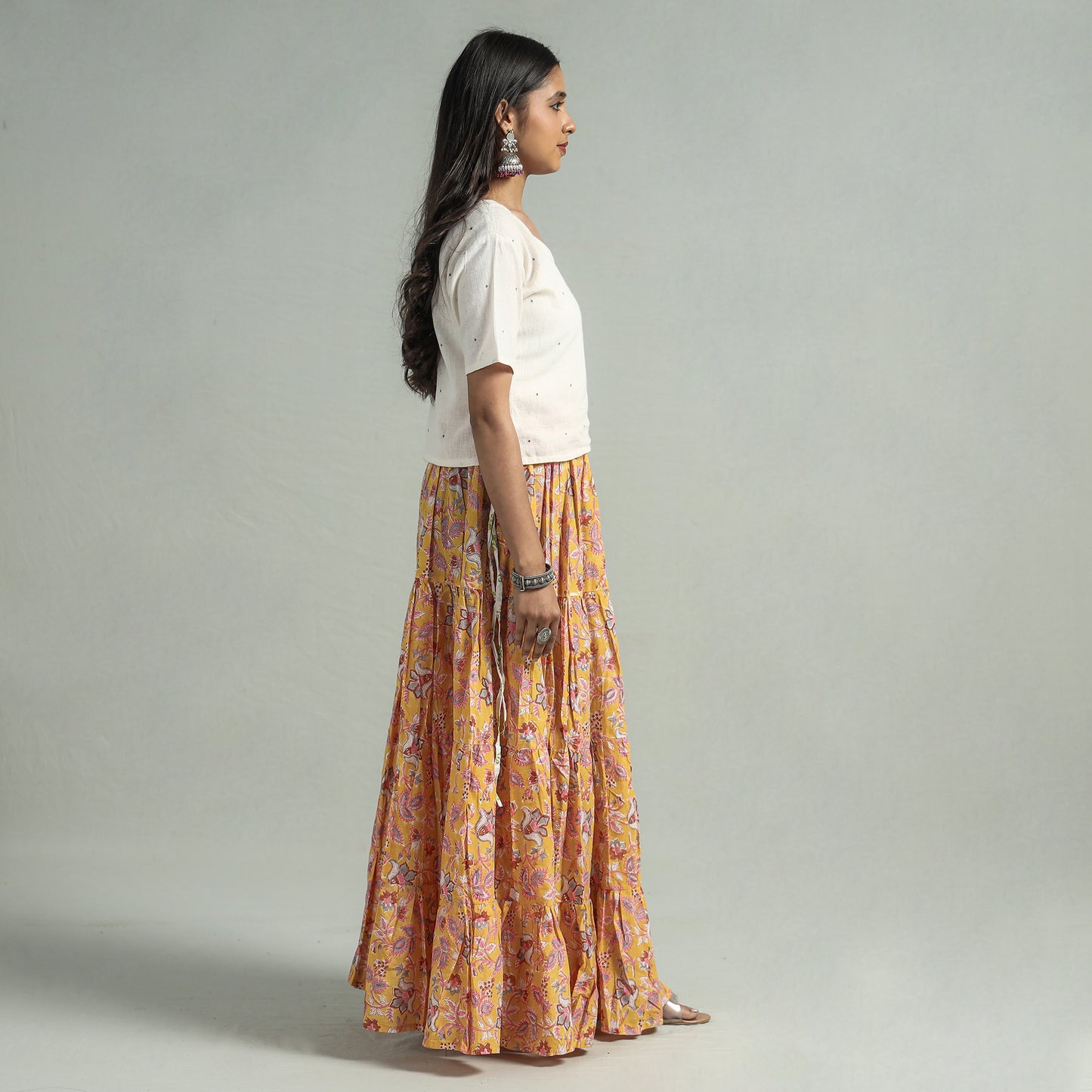 sanganeri long skirt 