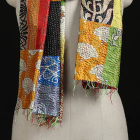 Bengal Kantha Handwork Patchwork Reversible Silk Stole 65