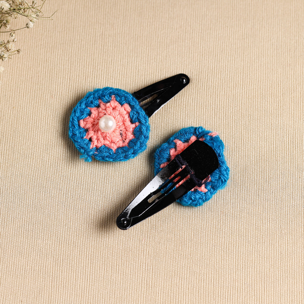 Handcrafted Crochet Tik-Tak Hair Clip (set of 2) 10