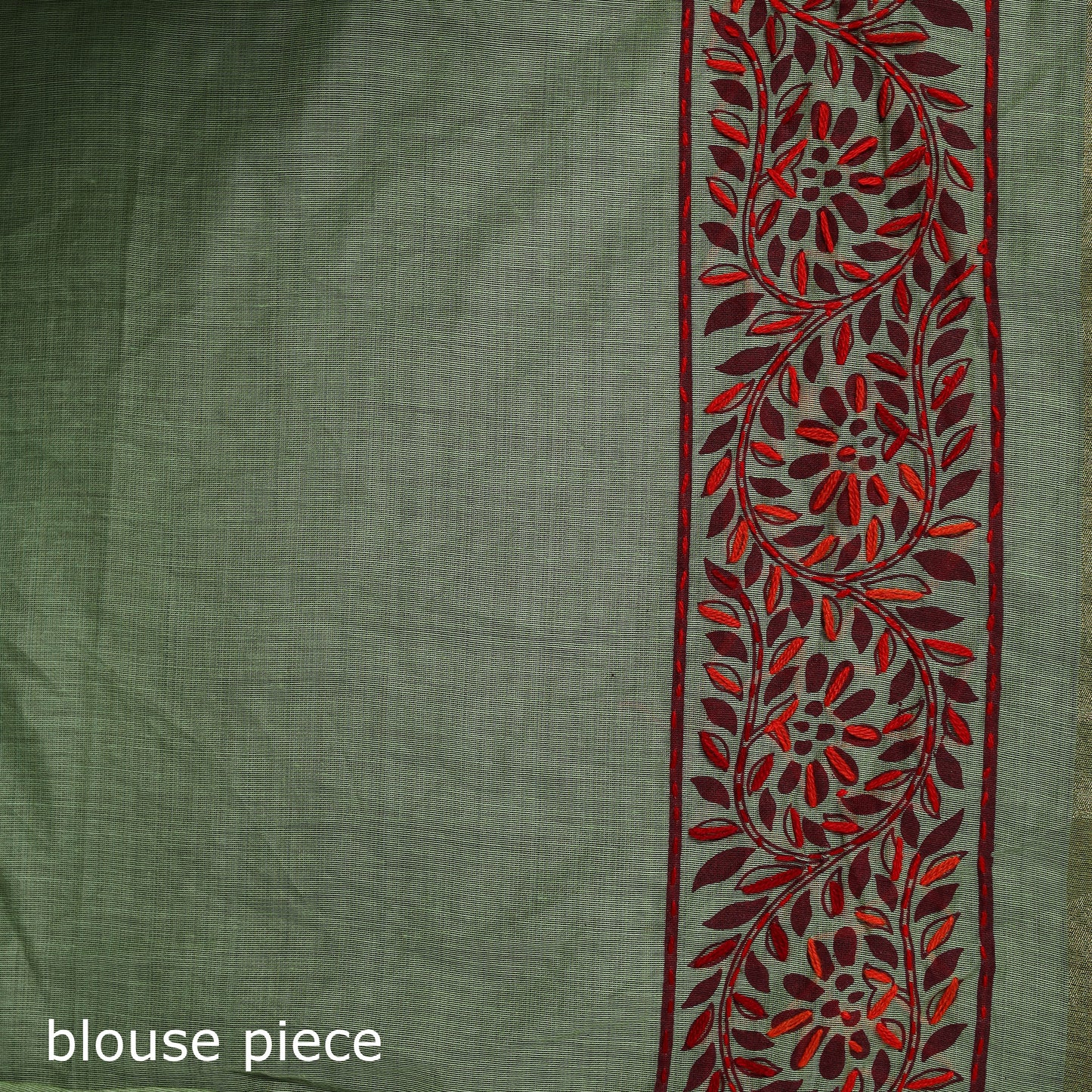 Bengal Kantha Hand Embroidery Silk Cotton Chapa Work Saree 35
