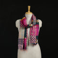 Bengal Kantha Handwork Patchwork Reversible Silk Stole 66