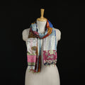 Bengal Kantha Handwork Patchwork Reversible Silk Stole 67