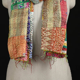 Bengal Kantha Handwork Patchwork Reversible Silk Stole 68