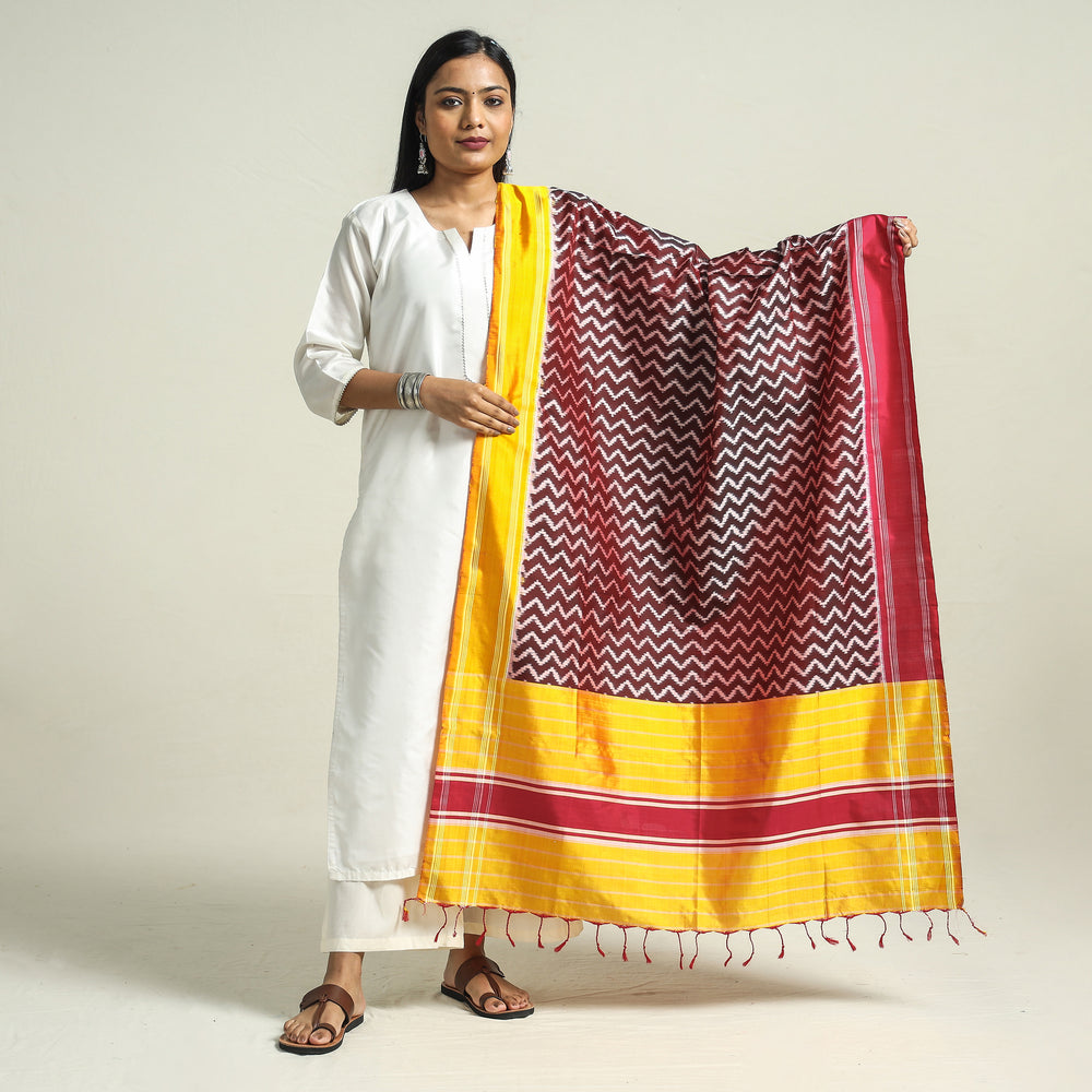 ikat silk dupatta