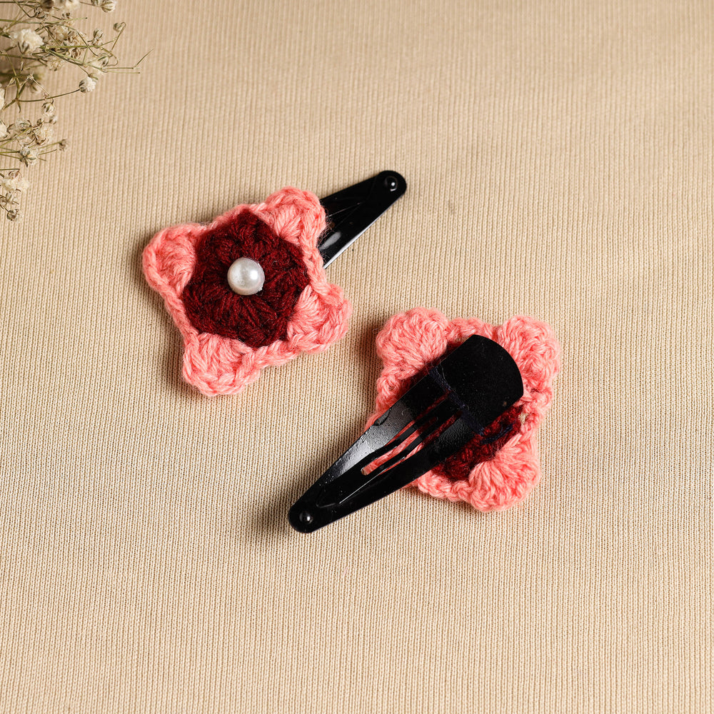 Handcrafted Crochet Tik-Tak Hair Clip (set of 2) 11