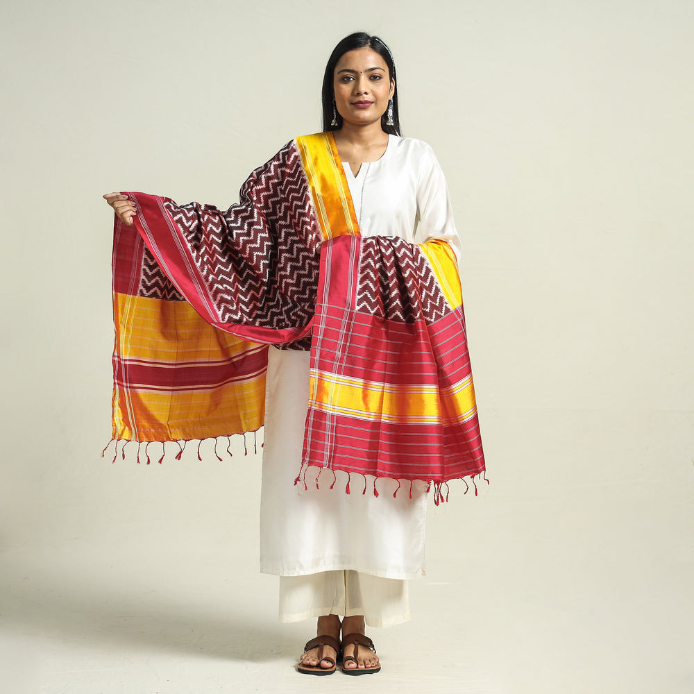 ikat silk dupatta