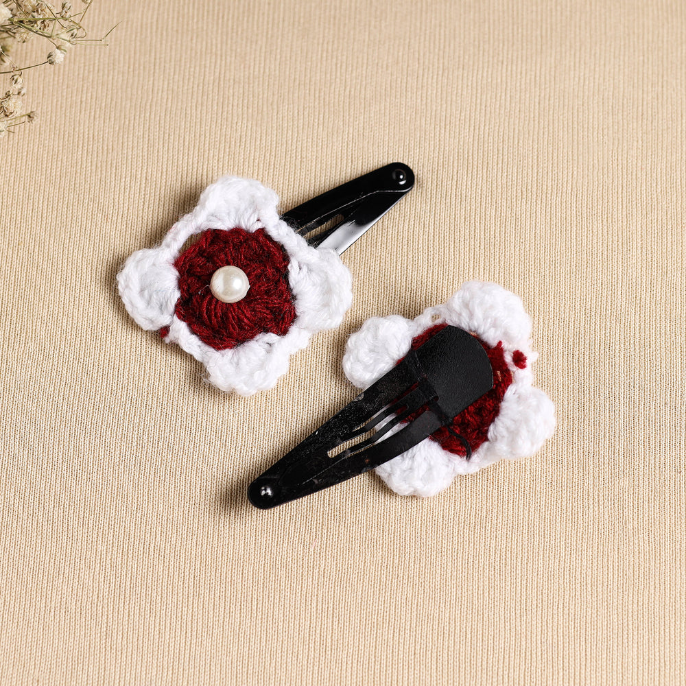 Handcrafted Crochet Tik-Tak Hair Clip (set of 2) 12