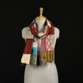 Bengal Kantha Handwork Patchwork Reversible Silk Stole 73