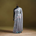 Sanganeri Hand Block Print Pure Mul Cotton Ready To Wear Saree  14