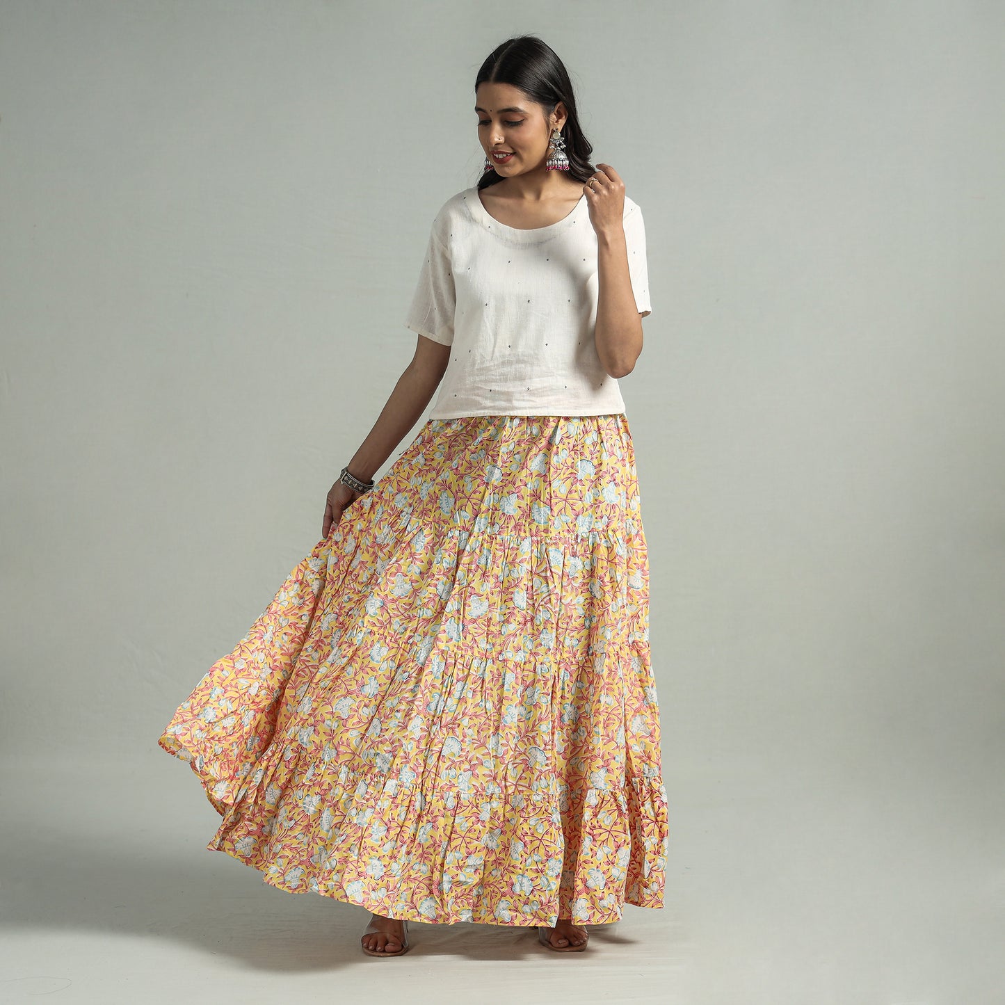 sanganeri long skirt 